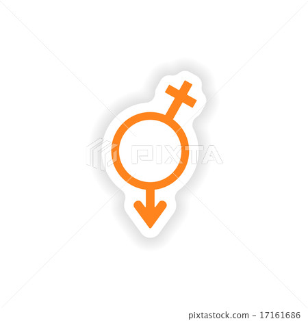 icon sticker realistic design on paper Man and woman icon sticker realistic design on paper Man and woman 17161686