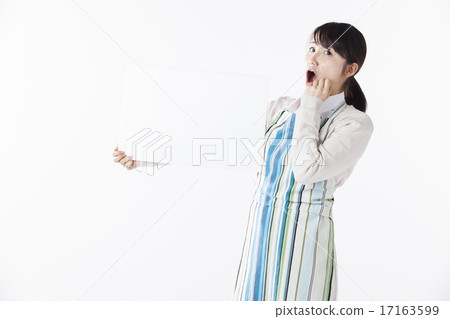 Female finger pointing pose Female finger pointing pose 17163599