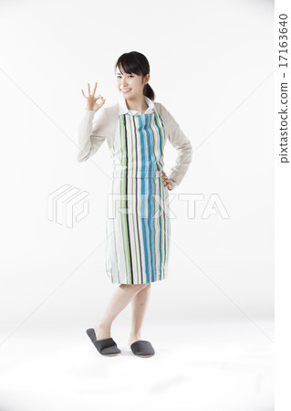 女性指點姿勢 女性指點姿勢 17163640