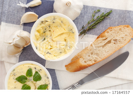 garlic bread compound butter herb baguette tasty 17164557