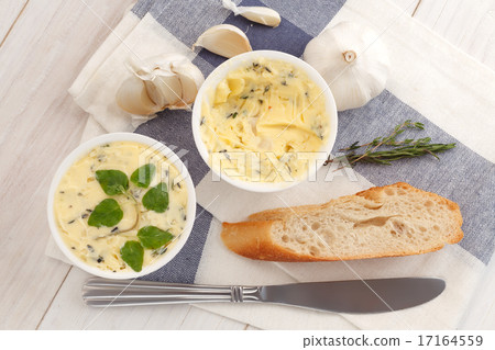garlic bread compound butter herb baguette tasty 17164559