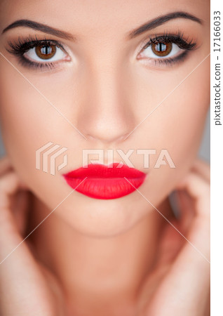 Cheerful young woman is expressing her desire Cheerful young woman is expressing her desire 17166033