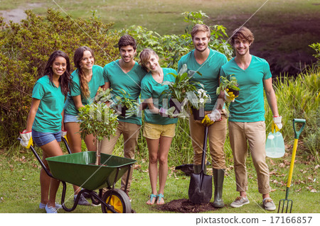 Happy friends gardening for the community Happy friends gardening for the community 17166857