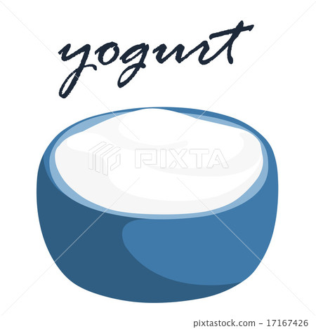 low fat plain yogurt vector illustration. low fat plain yogurt vector illustration. 17167426