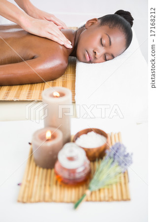 Pretty woman enjoying a massage Pretty woman enjoying a massage 17168212