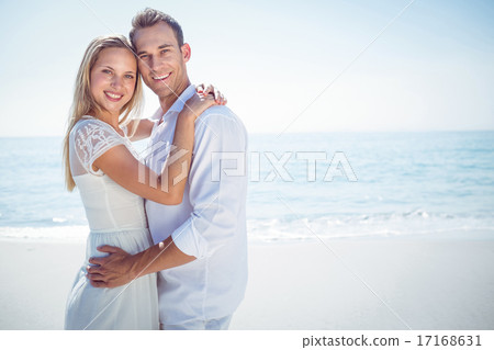 Happy couple on the beach Happy couple on the beach 17168631