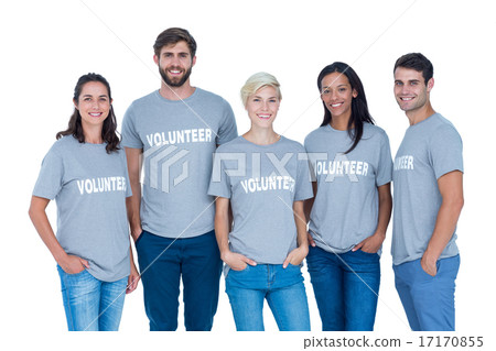 Volunteers friends smiling at the camera 17170855