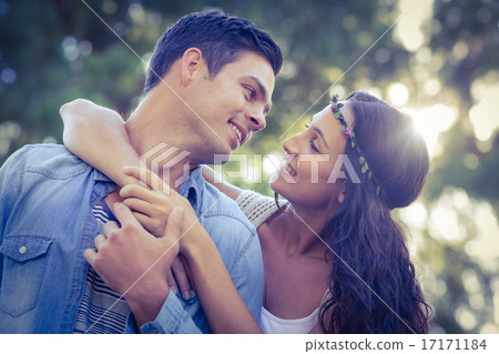 Cute couple in the park Cute couple in the park 17171184