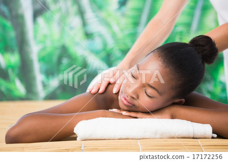 Pretty woman enjoying a massage 17172256