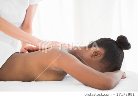 Pretty woman enjoying a massage Pretty woman enjoying a massage 17172991