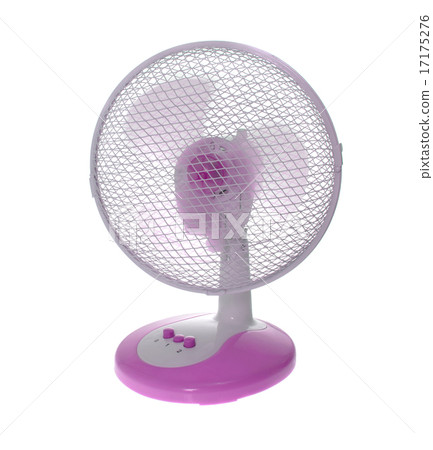 Working Table Electric Pink Fan. Isolated 17175276