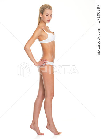 Full length portrait of young woman in lingerie Full length portrait of young woman in lingerie 17180597
