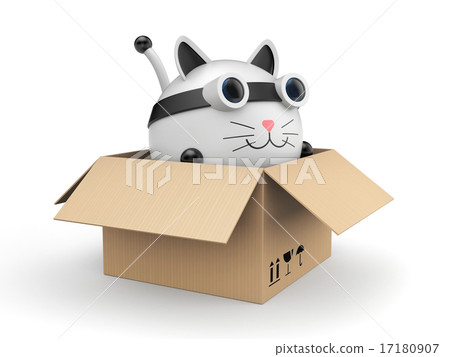 Cats love boxes 17180907