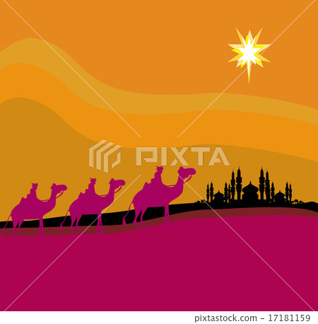 shining star of Bethlehem, vector 17181159