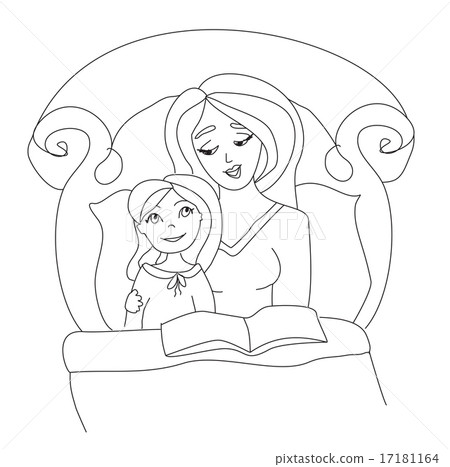 mom reading a book to her kid mom reading a book to her kid 17181164
