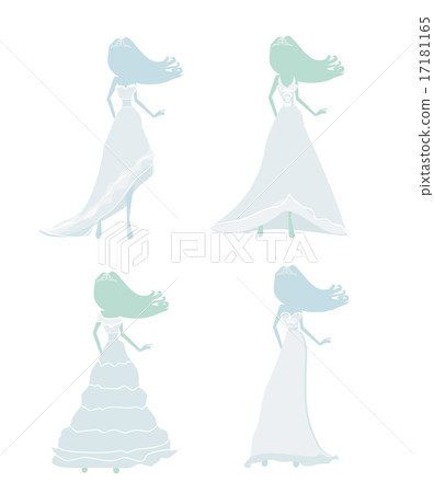 Bride silhouettes set Bride silhouettes set 17181165