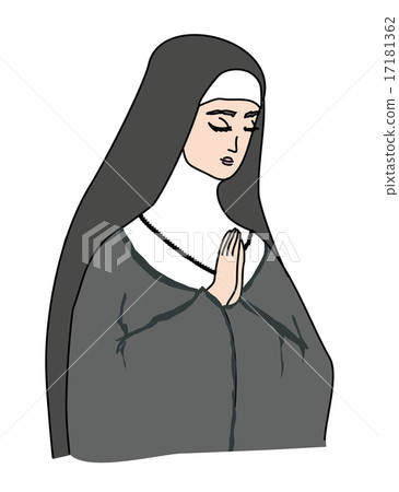 Vector illustration of nun Vector illustration of nun 17181362