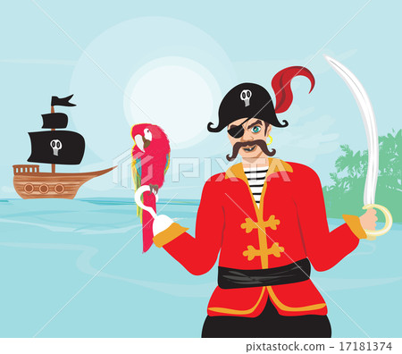 pirate with parrot pirate with parrot 17181374