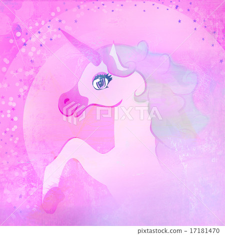 Illustration of beautiful pink Unicorn. 17181470