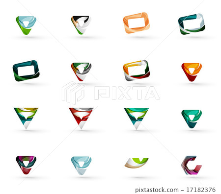 Set of various geometric icons 17182376
