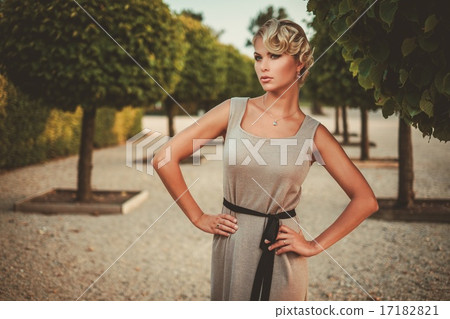 Young lady in a beautiful alley Young lady in a beautiful alley 17182821