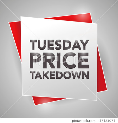 TUESDAY PRICE TAKEDOWN, poster design element 17183071