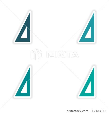 assembly realistic sticker design on paper ruler assembly realistic sticker design on paper ruler 17183115
