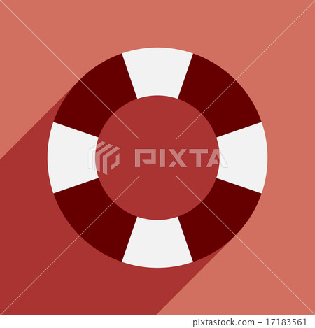 Flat with shadow icon and mobile application rubber ring Flat with shadow icon and mobile application rubber ring 17183561