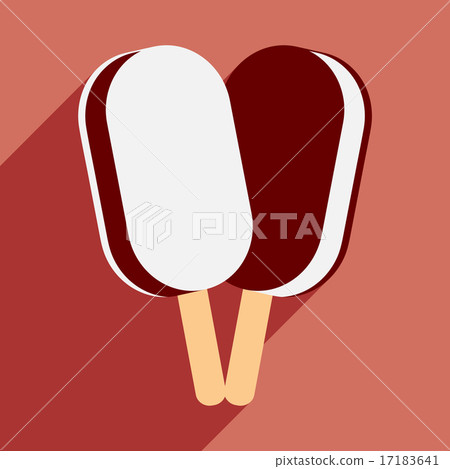 Flat with shadow icon and mobile application ice lolly 17183641