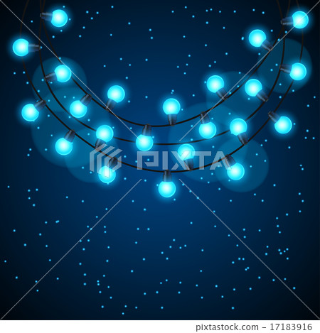 Celebration background with garland of bulbs glowing Celebration background with garland of bulbs glowing 17183916