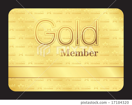 Gold member club card with small stars pattern 17184320