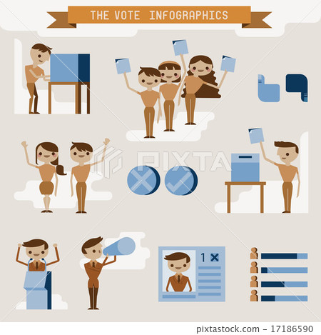 Vote info graphic and character Vote info graphic and character 17186590