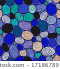 Seamless circles hand-drawn pattern 17186789