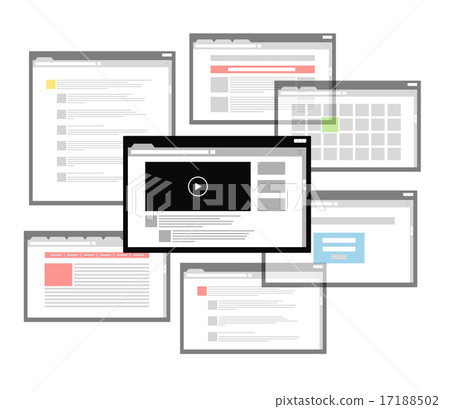 Different browser windows. communication scheme 17188502