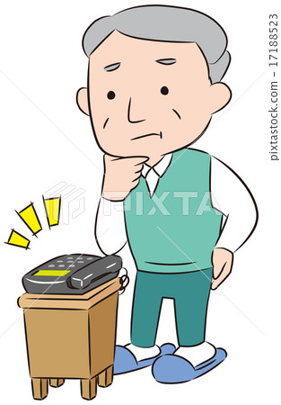 Telephone troubled senior male 17188523