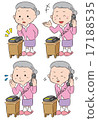 Telephone Senior Women's Facial Expression Set 17188535
