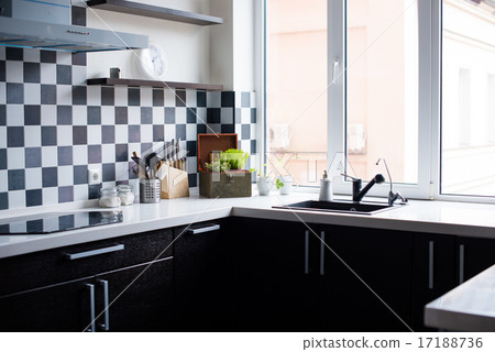 interior of a modern kitchen interior of a modern kitchen 17188736