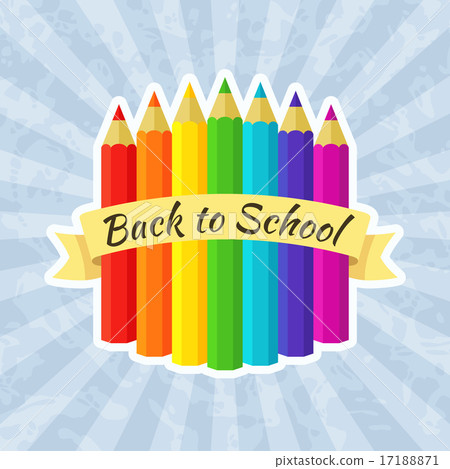 Back to School Label with Crayons 17188871