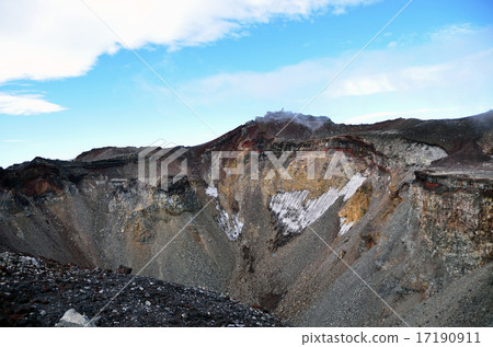 富士山峰:火山口 富士山峰:火山口 17190911
