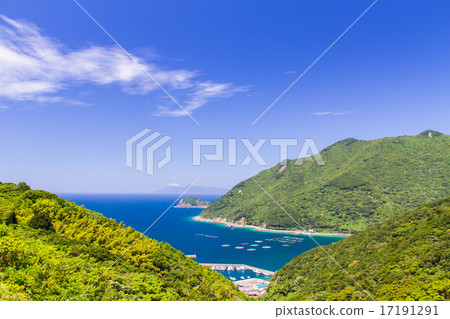 高知縣大月町任何地區景觀(Sukumo灣) 高知縣大月町任何地區景觀(Sukumo灣) 17191291