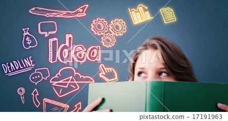 Composite image of student holding book 17191963