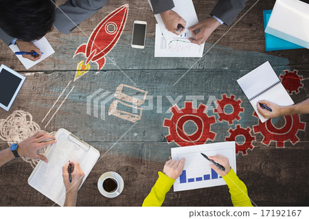 Composite image of business meeting Composite image of business meeting 17192167
