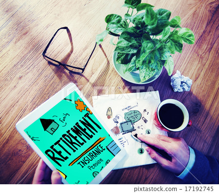 Retirement Insurance Pension Saving Plan Benefits Travel Concept Retirement Insurance Pension Saving Plan Benefits Travel Concept 17192745