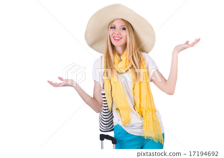 Young attractive woman ready for summer vacation 17194692