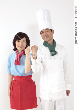 廚師和女服務員 廚師和女服務員 17194919