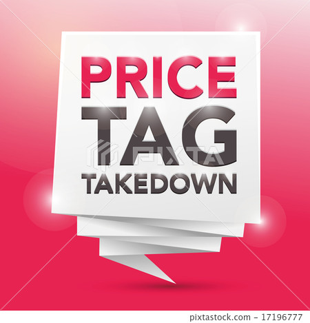 PRICE-TAG TAKEDOWN, poster design element PRICE-TAG TAKEDOWN, poster design element 17196777
