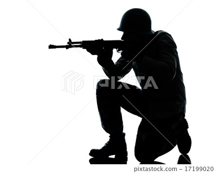 army soldier man shooting silhouette army soldier man shooting silhouette 17199020