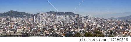 Spain. Barcelona. The top view on a city Spain. Barcelona. The top view on a city 17199768