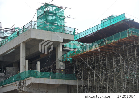 Scaffolding used to support a platform  17201094