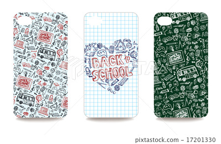 Mobile phone cover back set.Back to school 17201330